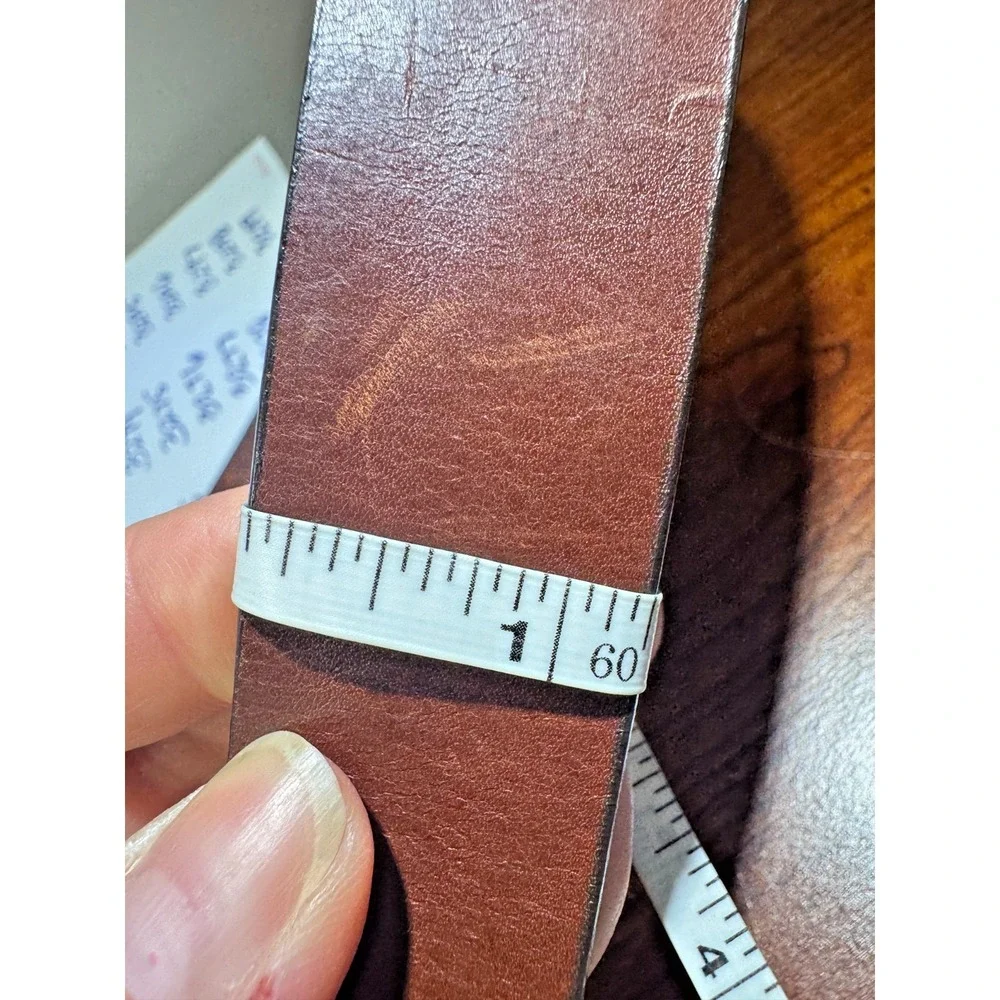 Vintage Orvis Cognac Full Grain Leather Equestrian Hoof Pick Belt 38 Brass USA